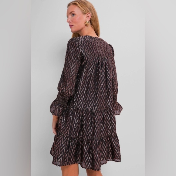 TUCKERNUCK Pomander Place Metallic Ikat Kenzo Dress NWT Size XS - Picture 4 of 16